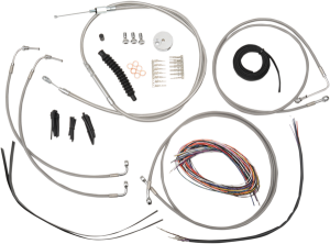 Complete Stainless Braided Handlebar Cable/brake Line Kit Silver, 1, nordicamoto.ro