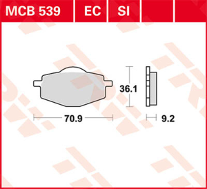 Ec Series Ceramic Brake Pads