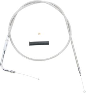 Stainless Braided Throttle Cable Silver, 1, nordicamoto.ro