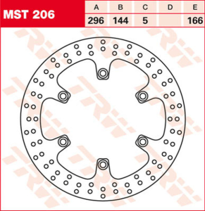 Round Fixed Brake Rotor 250-299mm