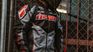 Geaca Textila Icon Hooligan Ultrabolt Black/Gray/Orange 2XL, 3, nordicamoto.ro