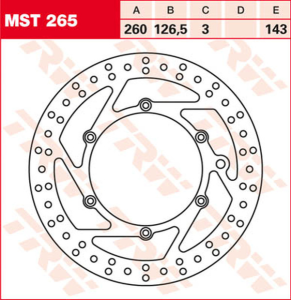 Rögzített féktárcsa, kör alakú, 250–299 mm, 2, nordicamoto.ro