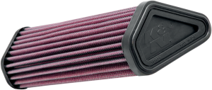 High Flow Air Filter Black, Red