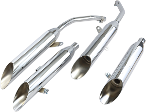 Slashcut Slip-on Mufflers Chrome