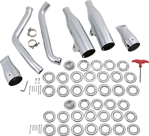 2-into-2 Staggered Internal Disc Exhaust System Chrome