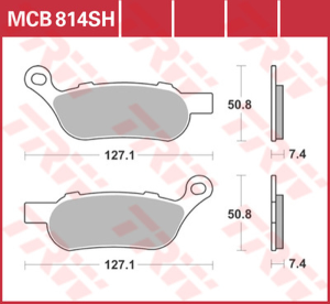 Sh Series Sindered Rear Brake Pads