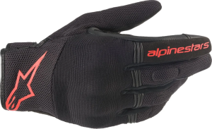 Textil motoros kesztyű, Alpinestars Copper Black/Red Fluo textil kesztyű, nordicamoto.ro