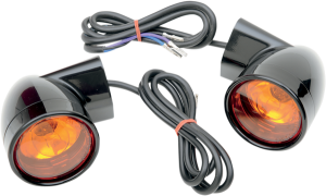 Bullet-style Turn Signals Black, Gloss, 1, nordicamoto.ro