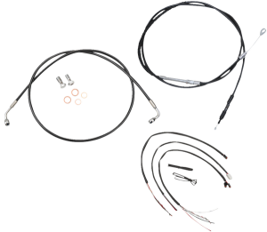 Complete Black Vinyl Braided Handlebar Cable/brake Line Kit Black
