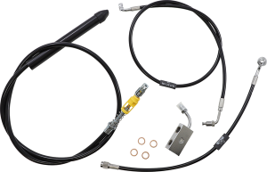 Standard Black Vinyl Braided Handlebar Cable/brake Line Kit Black, 2, nordicamoto.ro