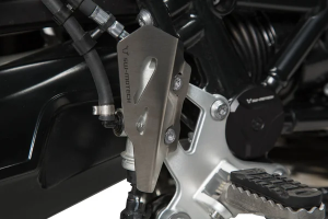 Brake Master Cylinder Guard Rear Silver, Aluminum