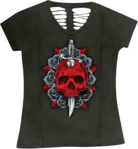 Women's Dagger Skull T-shirt Gray L +, 3, nordicamoto.ro