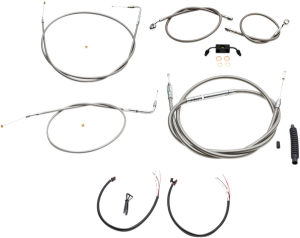 Complete Stainless Braided Handlebar Cable/brake Line Kit Silver, 1, nordicamoto.ro