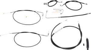 Standard Black Vinyl Braided Handlebar Cable/brake Line Kit Black