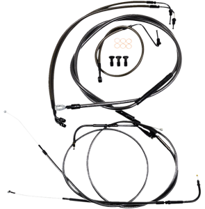 Standard Midnight Braided Handlebar Cable/brake Line Kit Black