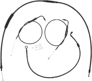 Handlebar Cable And Brake Line Kit For Clubman Handlebars Black