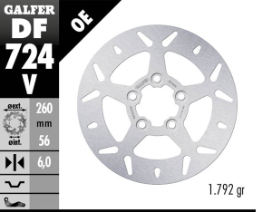 Brake Rotor Fixed Round Silver, 1, nordicamoto.ro