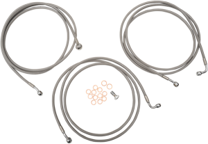 Stainless Steel Brake Line Kit Silver 46 cm - 51 cm (18'' - 20''), 1, nordicamoto.ro