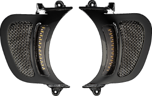 Genesis® 4 Dynamic Led Road Glide® Vent Inserts Black, Gloss