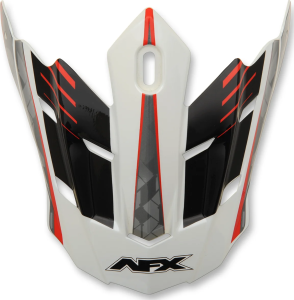 Fx-17 Factor Visor Peak Pearl White/red Red, White ONE SIZE, 1, nordicamoto.ro