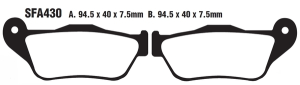 Sfa Series Organic Scooter Brake Pads, 1, nordicamoto.ro