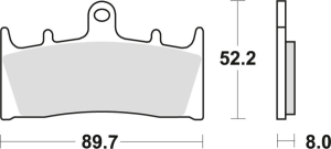 TRW szinterezett első fékbetétek STREET KAWASAKI ZX9R '96–'01/ZRX 1100/1200 '96–'06/VN 1500 '02–'03/VN 1600 '04–'08/SUZUKI GSF 1200 '01–'05/GSX 1400 '01–'07/VZ 1600 '04–'05