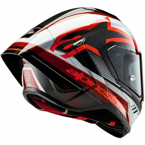 ALPINESTARS SUPERTECH R10 CARBON TEAM teljes arcú sport sisak, fekete/piros/fehér, M-es méret, 5, nordicamoto.ro