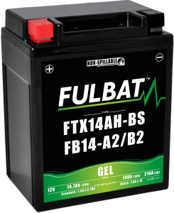 Fulbat FTX14AH-BS motorkerékpár-gélakkumulátor, 1, nordicamoto.ro