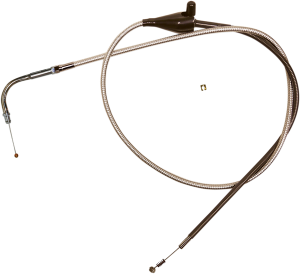 Polished Stainless Steel Braided Throttle/idle Cable Silver