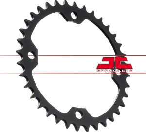 JT SPROCKETS Acél hátsó lánckerék, fekete, 3, nordicamoto.ro
