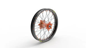 Elite Mx-en kerék, ezüst küllők, fekete, narancssárga, ezüst, 1, nordicamoto.ro