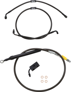 Standard Midnight Braided Handlebar Cable/brake Line Kit Black, 1, nordicamoto.ro