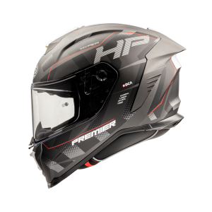 Casca Premier Hyper Carbon HP sisak – piros/szürke/fekete, nordicamoto.ro