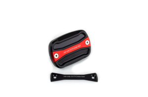 Brake Fluid Reservoir Cap Anodized, Black, Red