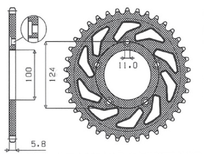 Works Triplestar Aluminum Rear Sprocket Natural, 1, nordicamoto.ro