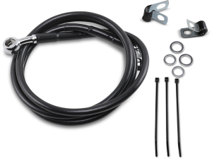 Extended Length Black Vinyl Brake Line Kit Black Oversize [+203 mm (8'')], 1, nordicamoto.ro
