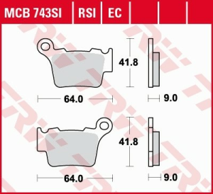 TRW Organic hátsó fékbetétek a következő modellekhez: BMW G 450 X / SMR '08–'11 / KTM EXC / SX 125 '04–'16 / EXC / SX 250 '03–'17 / EXC 300 '04–/EXC 350 '10–/EXC 450 '03–/EXC 500 '09–/XC 525 '03–'07/EXC 530 '08–'11, nordicamoto.ro