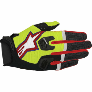 Alpinestars Racefend kesztyű, fluoreszkáló sárga/fekete/piros, nordicamoto.ro