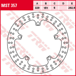 TRW első féktárcsa BMW F 800 GT '13– / S 1000 / R / RR / XR '09– / R 1100 S '99–'05 / R 1150 R / RS / RT '00–'06/K 1200 LT / GT / S '99–'09/K 1300 GT / R / S '09–'15/K 1600 GT / GTL '11–