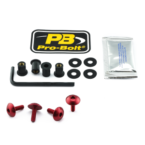 Screen Bolt Aluminium Red, 1, nordicamoto.ro