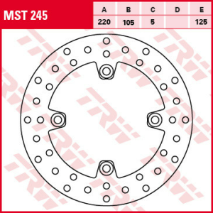 TRW első/hátsó fék tárcsa a HONDA CBR 125 '04–'17 / CRF 250 '13– / modellekhez CB 600 HORNET '98–'06 / CBR 600 F / RR '91–'16 / XR 650 L '93–'97 / CBR 900 RR '92–'03 / CBR 1000 RR '04–'16 / VTR 1000 / SP1 / SP2 '00–'06