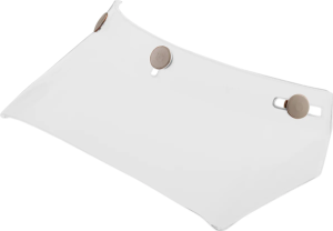3-snap Vintage Mx Snap On Visor Peak Gloss White