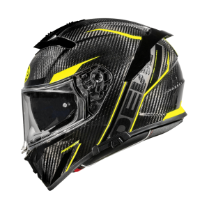 Casca Premier Devil Carbon STY sisak, fekete/sárga, nordicamoto.ro