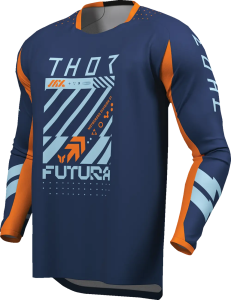 Thor Launchmode Futura gyerek póló, kék/narancssárga, XL, 5, nordicamoto.ro