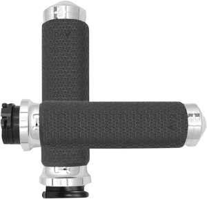 Vibration Dampening Memory Foam Grips Silver, 1, nordicamoto.ro