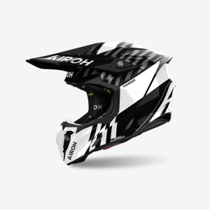 Airoh Twist 3 Thunder fekete/fehér fényes enduro sisak, 1, nordicamoto.ro