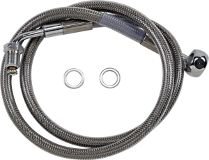Extended Length Stainless Steel Brake Line Silver, Clear-coated Oversize [+203 mm (8'')], 1, nordicamoto.ro