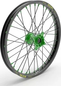 Elite Mx-en Wheel, Black Spokes Black, Green