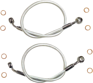 Braided Front Brake Line Chrome, Sterling Chromite® Ii