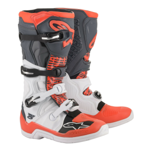Alpinestars Tech 5 csizma, szürke/fehér/narancssárga